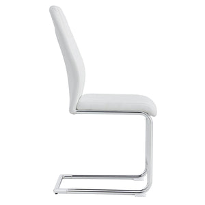 English Elm Modern Faux Leather Dining Chairs with Cushioned Seats and Sleek Metal Legs Set of 4 W115168230
