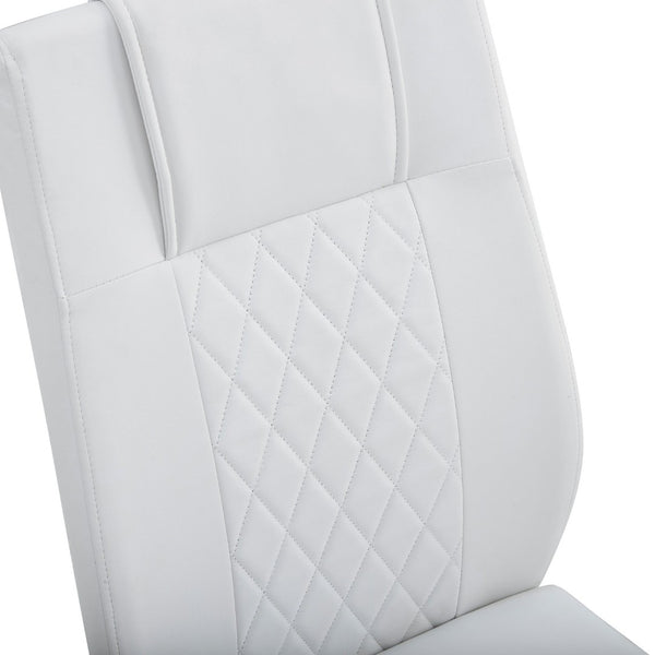 English Elm Modern Faux Leather Dining Chairs with Cushioned Seats and Sleek Metal Legs Set of 4 W115168230