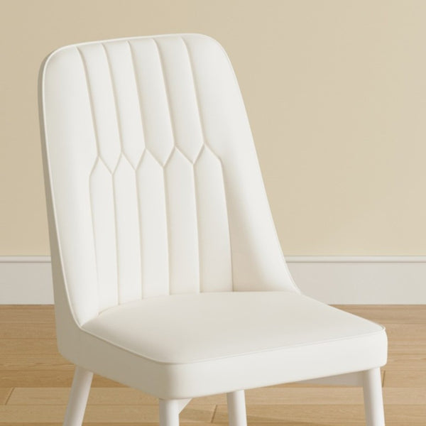English Elm White Modern Dining Chair with Slim Metal Legs for Kitchen Living Room Restaurant Use W1151P154912