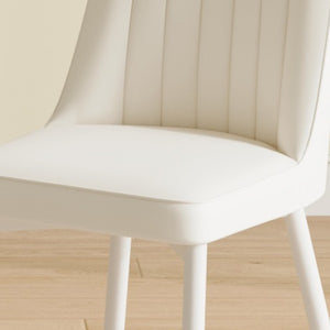 English Elm White Modern Dining Chair with Slim Metal Legs for Kitchen Living Room Restaurant Use W1151P154912