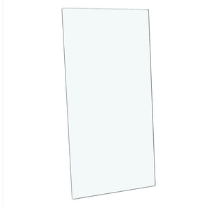 English Elm Only Tempered Glass Rectangular Table Top Clear Polished Panel for Dining and Kitchen W1151P209959