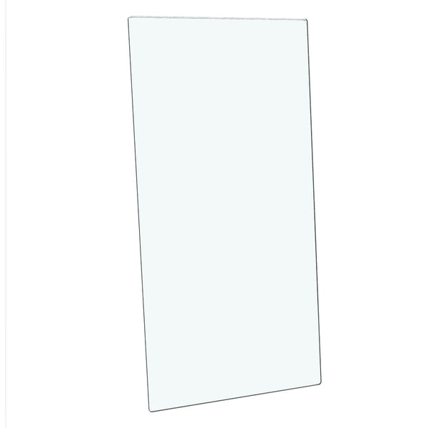 English Elm Only Tempered Glass Rectangular Table Top Clear Polished Panel for Dining and Kitchen W1151P209959