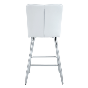 English Elm Modern Pu Leather Channel Back Barstools Set of Two for Kitchen Island or Home Bar W1151P212010