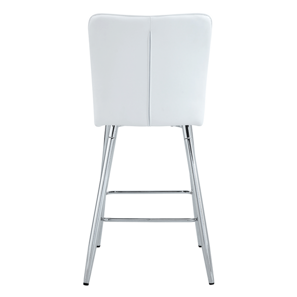 English Elm Modern Pu Leather Channel Back Barstools Set of Two for Kitchen Island or Home Bar W1151P212010