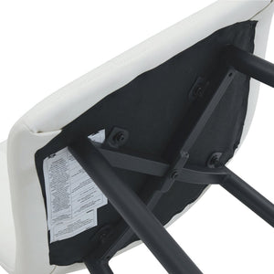 English Elm Modern Pu Leather Quilted Barstool Set of Two with Matte Black Legs for Home Bar W1151P242030