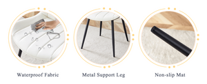 English Elm Extended Comfort Pu Leather Dining Chair Set of Four with Modern Minimalist Design W1151P245711
