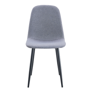 English Elm Luxury Linen Upholstered Dining Chair Set of 4 with Gold Metal Legs Modern Elegance Light Gray+Black W1151P262614