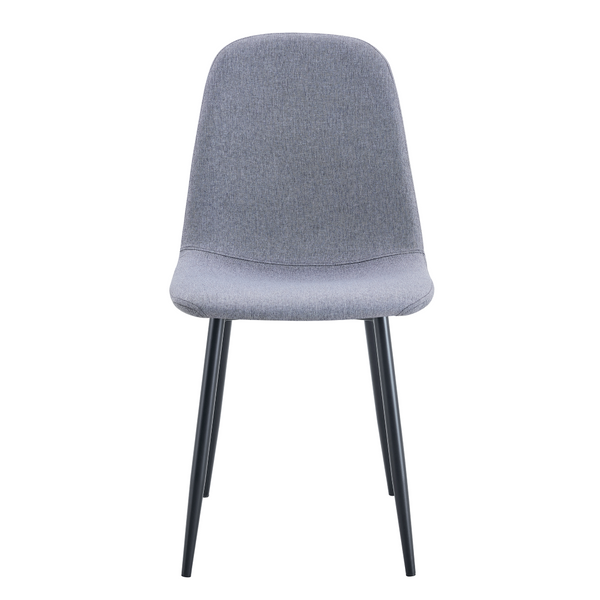 English Elm Luxury Linen Upholstered Dining Chair Set of 4 with Gold Metal Legs Modern Elegance Light Gray+Black W1151P262614