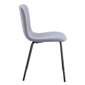 English Elm Luxury Molded Dining Chair Set of 4 with Powder Coated Black Metal Legs Modern W1151P262796