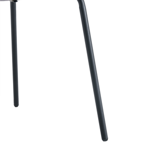 English Elm Luxury Molded Dining Chair Set of 4 with Powder Coated Black Metal Legs Modern W1151P262796