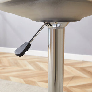 English Elm Modern Acrylic Swivel Barstools with White Pu Cushion Adjustable Height Set of Two W1151P263177