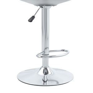 English Elm Modern Acrylic Swivel Barstools with White Pu Cushion Adjustable Height Set of Two W1151P263177