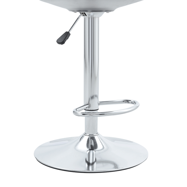 English Elm Modern Acrylic Swivel Barstools with White Pu Cushion Adjustable Height Set of Two W1151P263177