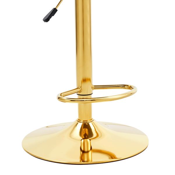English Elm Modern Acrylic Swivel Barstools with White Pu Cushion and Gold Base Set of Two W1151P263180