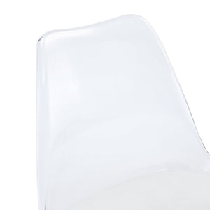 English Elm Modern Acrylic Swivel Barstools with White Pu Cushion and Gold Base Set of Two W1151P263180