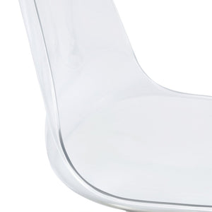 English Elm Modern Acrylic Swivel Barstools with White Pu Cushion and Gold Base Set of Two W1151P263180