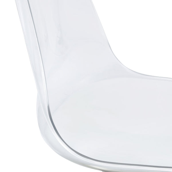 English Elm Modern Acrylic Swivel Barstools with White Pu Cushion and Gold Base Set of Two W1151P263180