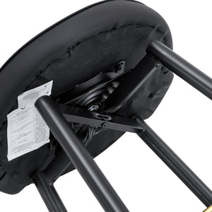 English Elm 360 Swivel Pu Leather Barstools with Matte Black Legs Ergonomic Kitchen Counter Seating W1151P265582