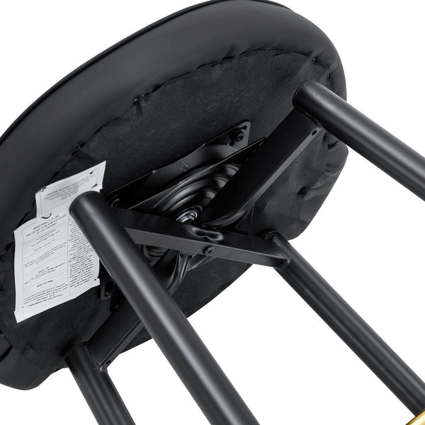 English Elm 360 Swivel Pu Leather Barstools with Matte Black Legs Ergonomic Kitchen Counter Seating W1151P265582