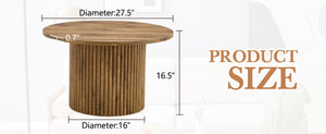 English Elm A Round MDF Coffee Table with Hidden Storage and Roman Column Base for Living Rooms W1151P268654