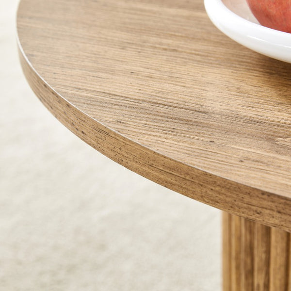English Elm A Round MDF Coffee Table with Hidden Storage and Roman Column Base for Living Rooms W1151P268654