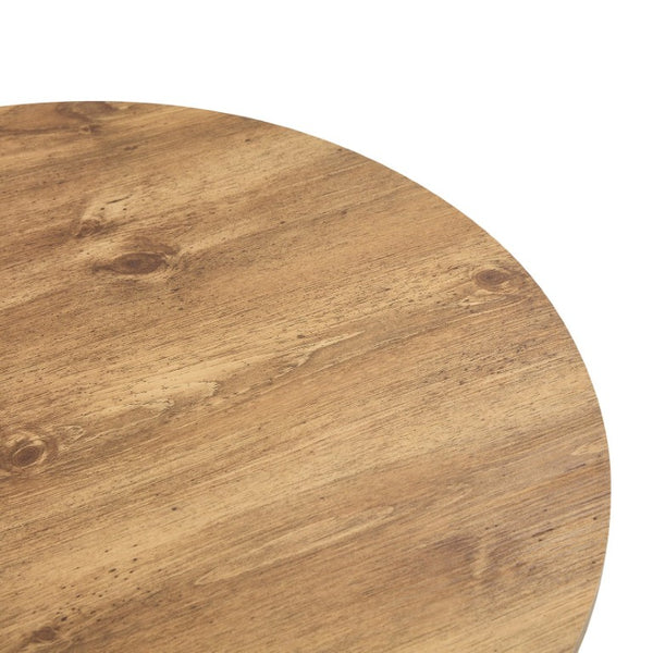 English Elm A Round MDF Coffee Table with Hidden Storage and Roman Column Base for Living Rooms W1151P268654