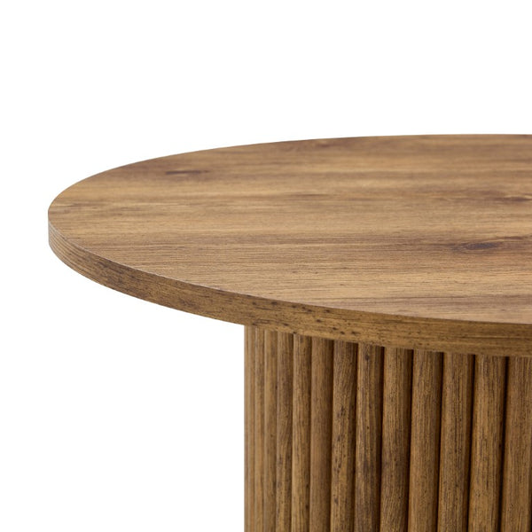 English Elm A Round MDF Coffee Table with Hidden Storage and Roman Column Base for Living Rooms W1151P268654