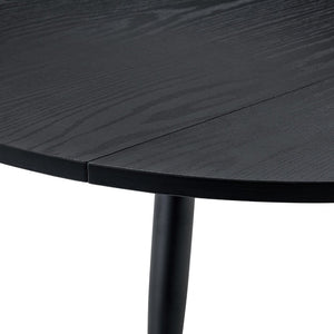 English Elm With a Retractable Leaf Extension This Modern Dining Table Seats More When Needed Black W1151P354674