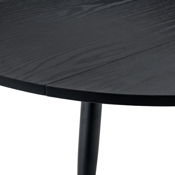 English Elm With a Retractable Leaf Extension This Modern Dining Table Seats More When Needed Black W1151P354674