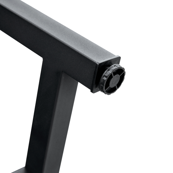 English Elm A 71 Inch Black Spliced MDF Dining Table with Lower Storage Shelf for Modern Spaces W1151P364853