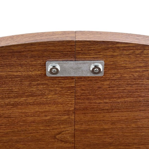 English Elm 42 Inch Round Mdf Dining Table with Double Shelf Storage for Kitchen or Apartment Walnut W1151P382519