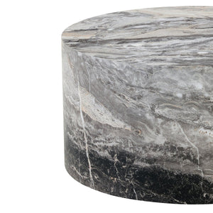 English Elm Simple Marble Top Round Coffee Table Low Profile Contemporary Accent for Living Rooms W1151P421168