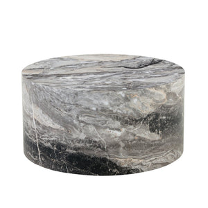 English Elm Simple Marble Top Round Coffee Table Low Profile Contemporary Accent for Living Rooms W1151P421168