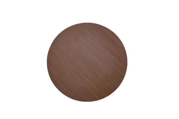 English Elm Retro-style Round Nesting Coffee Tables with Crisscross Base for Mid-century Living Rooms Walnut W1151P421941