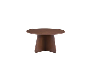 English Elm Retro-style Round Nesting Coffee Tables with Crisscross Base for Mid-century Living Rooms Walnut W1151P421941