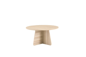 English Elm Retro-style Round Nesting Coffee Tables with Crisscross Base for Mid-century Living Rooms Natural Wood W1151P421942