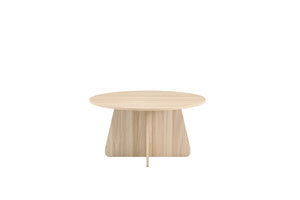 English Elm Retro-style Round Nesting Coffee Tables with Crisscross Base for Mid-century Living Rooms Natural Wood W1151P421942