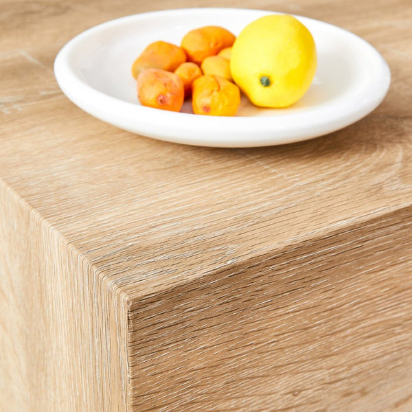 English Elm Elevate Any Living Room with a Low Profile MDF Coffee Table in Light Grain Finish Natural Wood W1151P423234