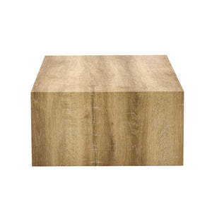 English Elm Elevate Any Living Room with a Low Profile MDF Coffee Table in Light Grain Finish Natural Wood W1151P423234