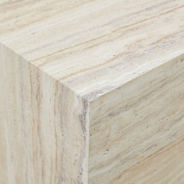 English Elm Elevate Any Living Room with a Low Profile MDF Coffee Table in Light Grain Finish Wood W1151P423236