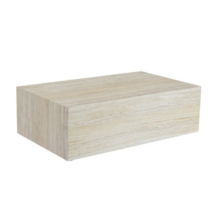 English Elm Elevate Any Living Room with a Low Profile MDF Coffee Table in Light Grain Finish Wood W1151P423236