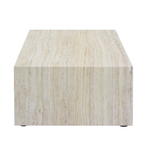 English Elm Elevate Any Living Room with a Low Profile MDF Coffee Table in Light Grain Finish Wood W1151P423236