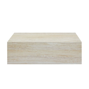 English Elm Elevate Any Living Room with a Low Profile MDF Coffee Table in Light Grain Finish Wood W1151P423236