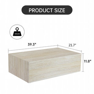 English Elm Elevate Any Living Room with a Low Profile MDF Coffee Table in Light Grain Finish Wood W1151P423236