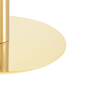 English Elm Modern Round Faux Marble Bistro Table Gold Pedestal Base Gloss Top Seats Two W1151P431134