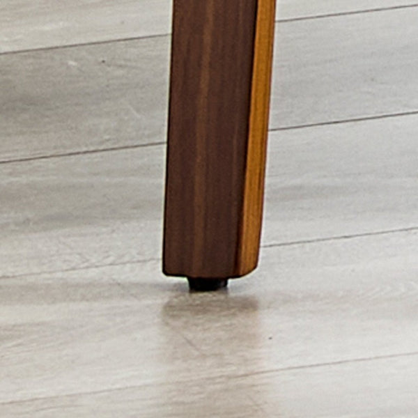 English Elm 2-Piece Swivel Barstools Solid Walnut Frame PU Leather Seat for Kitchen Island or Bar Walnut + Black W1151P433521