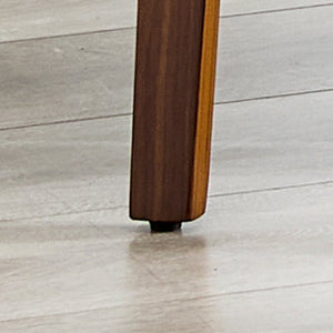 English Elm 2-Piece Swivel Barstools Solid Walnut Frame PU Leather Seat for Kitchen Island or Bar Brown + Walnut W1151P433522