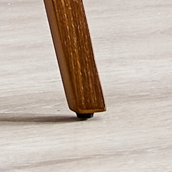 English Elm 2-Piece Walnut Wood Bar Stool Set with PU Leather Seats and Ring Metal Backrest W1151P433524