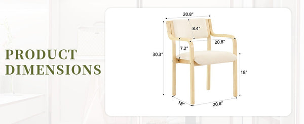 English Elm Set of 2 Bentwood Armchairs with Textured Fabric Upholstery for Modern Dining Rooms Natural Wood, White W1151P433527