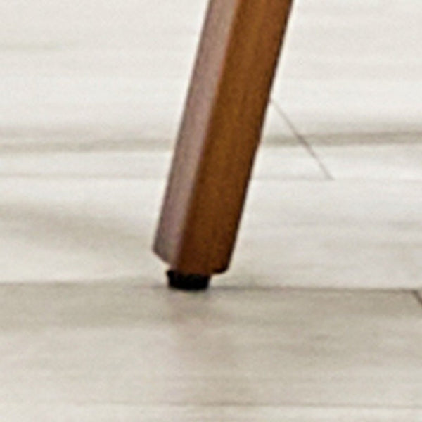English Elm 2-Piece Swivel Barstools Set with Floral Bentwood Backs White PU Leather Walnut Legs White+Walnut W1151P433529